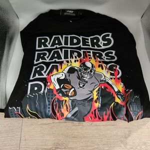 Las Vegas Raiders NFL Pro Standard Luxury Skeleton TEE  Black Men's Size LARGE